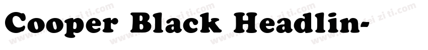 Cooper Black Headlin字体转换